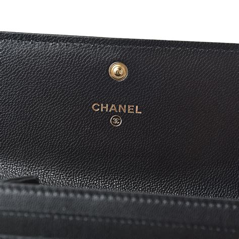 CHANEL Goatskin Quilted Chanel 19 Small Flap Wallet